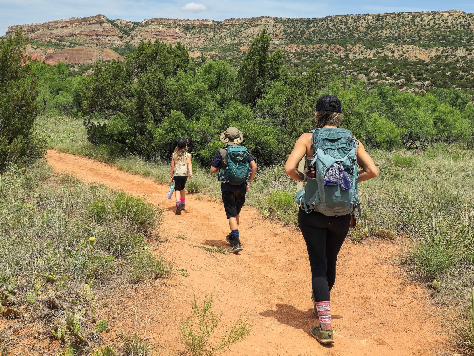 Family hiking