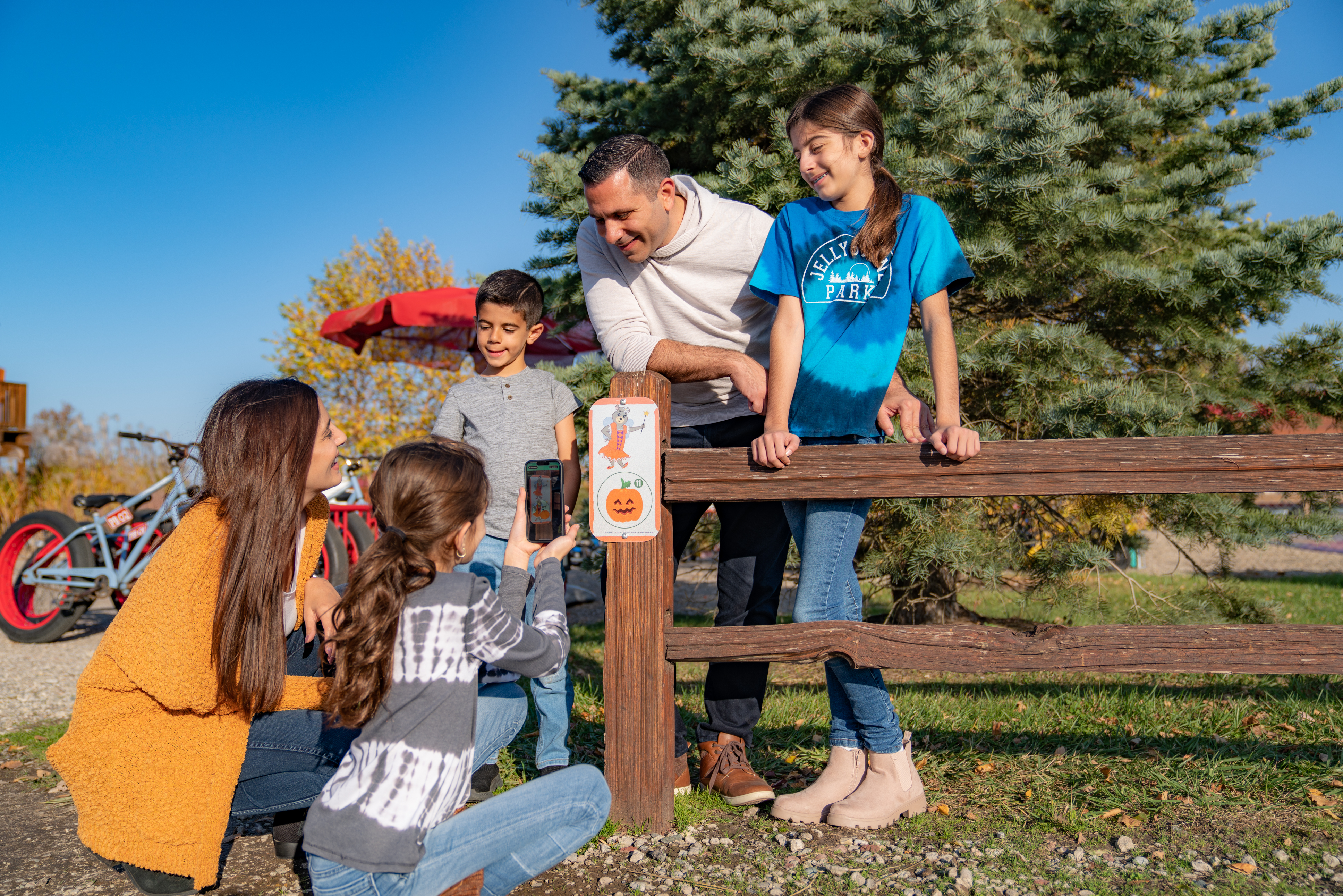 Family at park outside