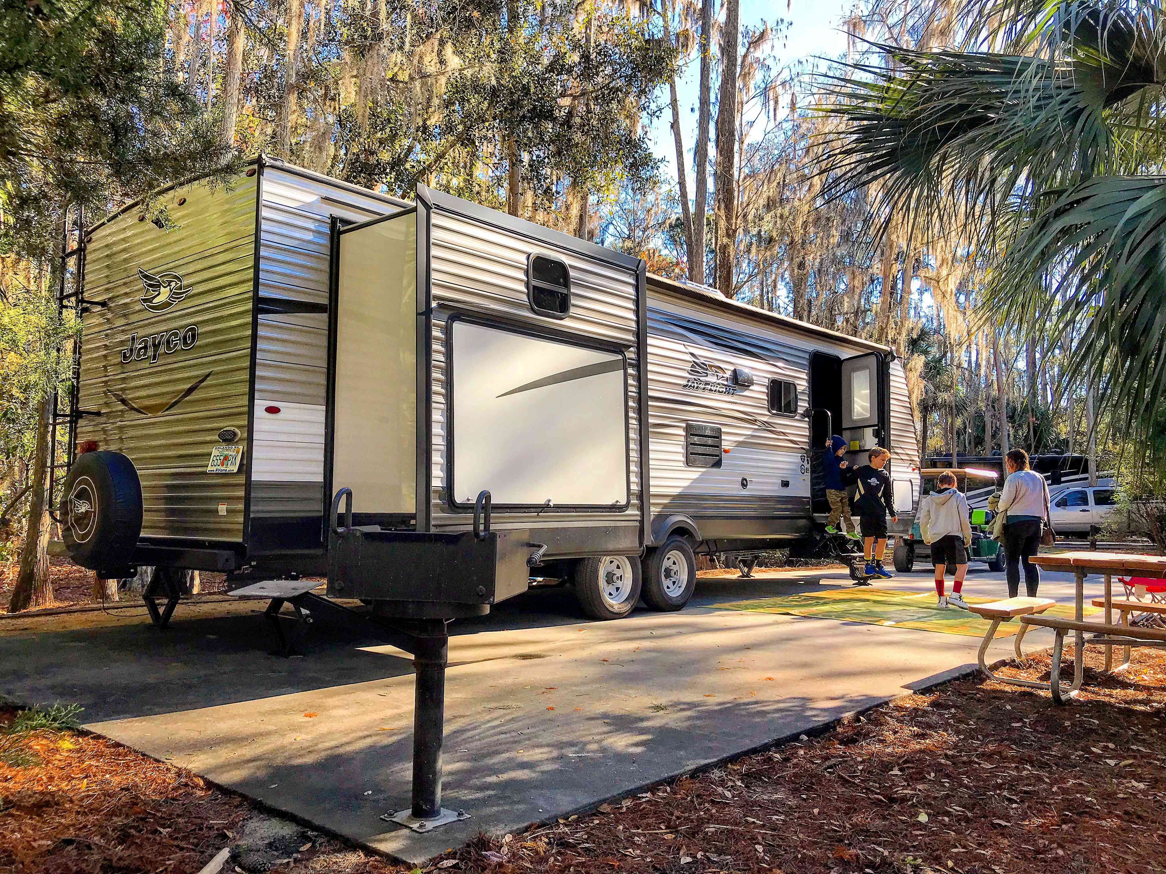 Travel Trailer at campground