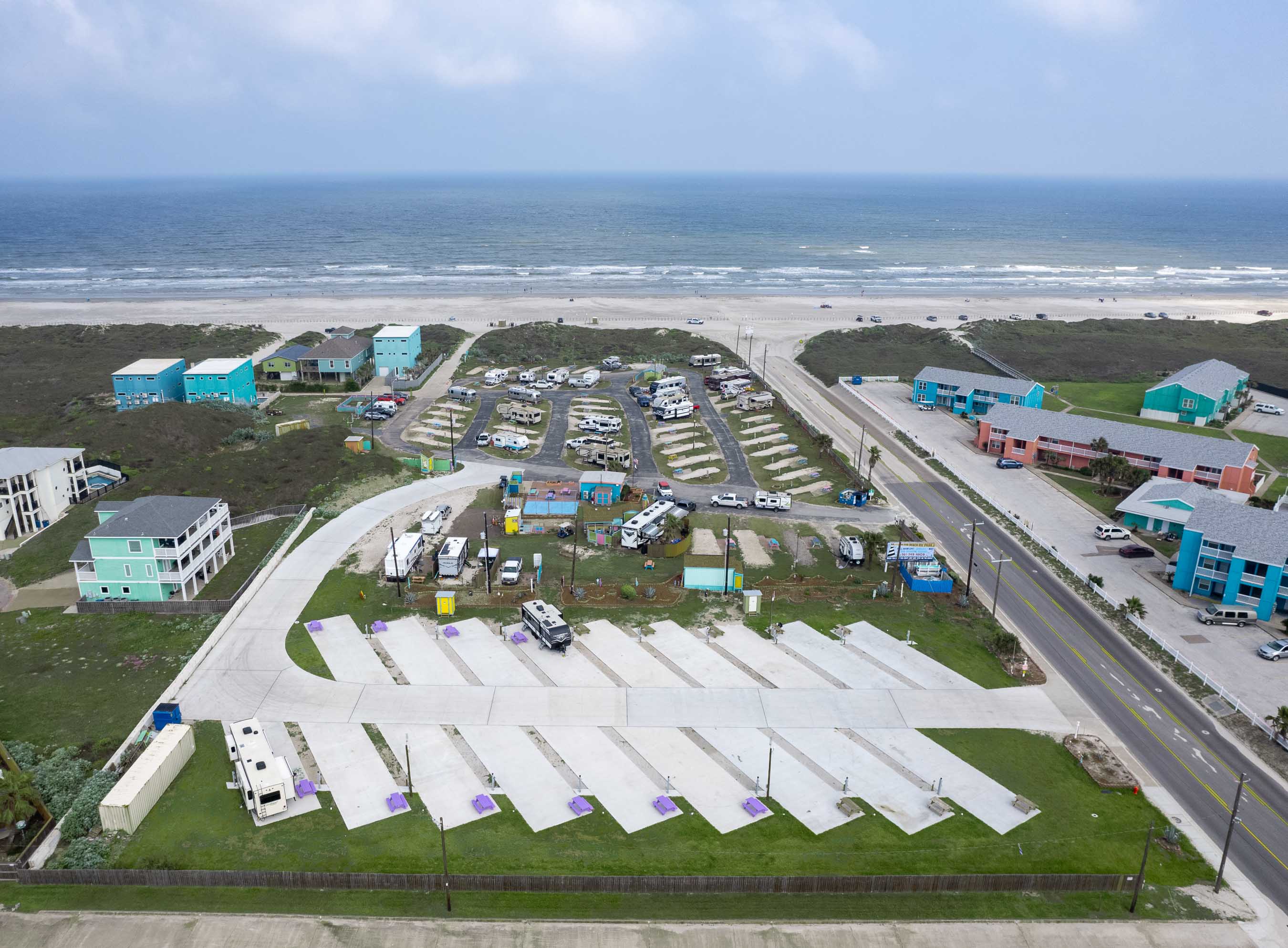 RVs on the beach