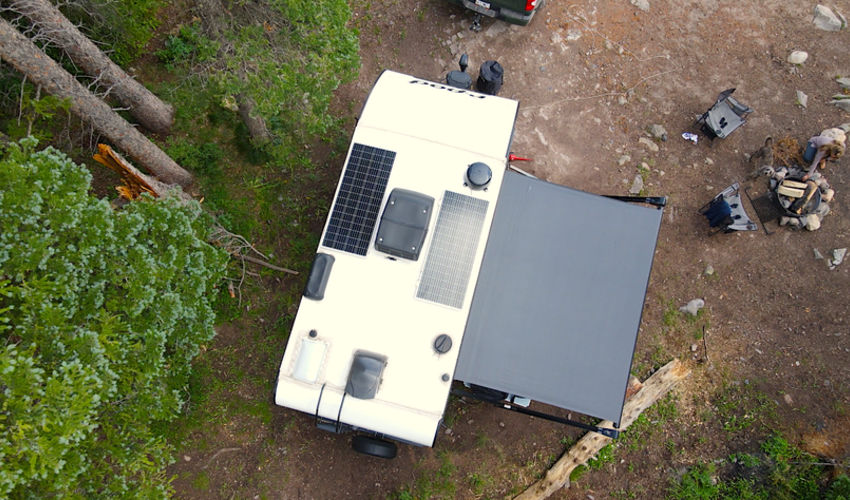 solar equipped travel trailers